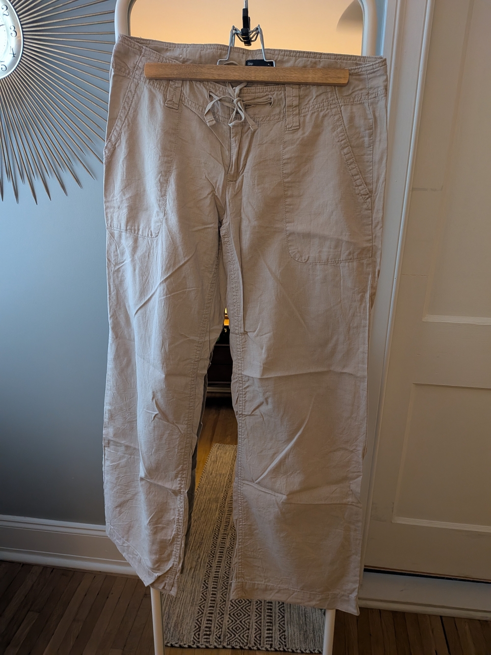 Gap Linen-blend Wide-leg Drawstring Pants